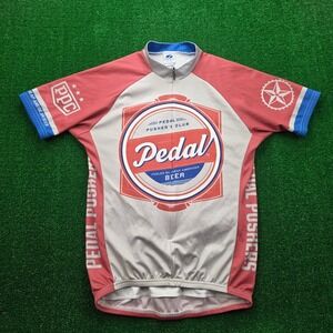 Voler Pedal Pushers Club Fueled by Cheap American Beer Cycling Jersey Mens Large